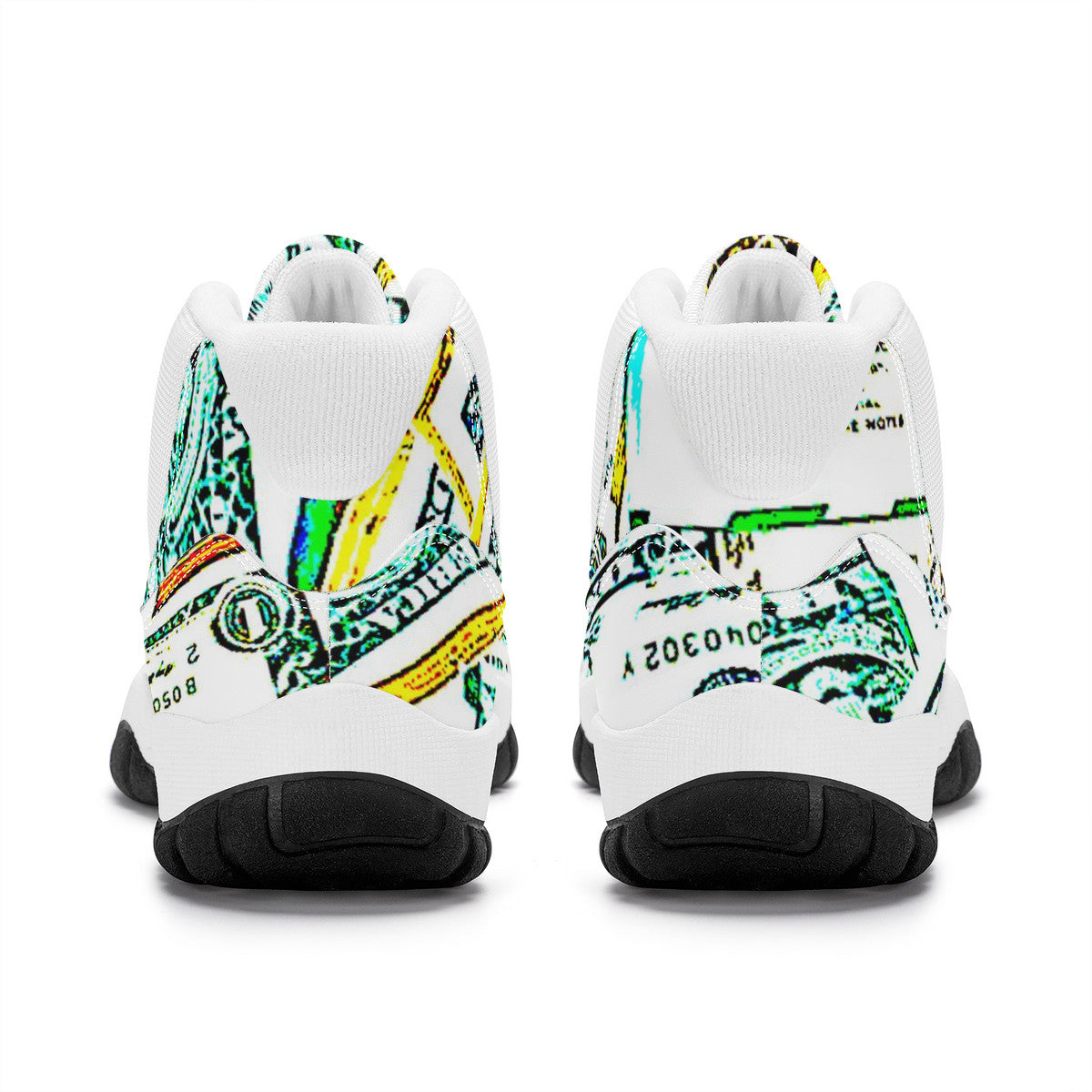 Money Print High Top Air Retro Sneakers