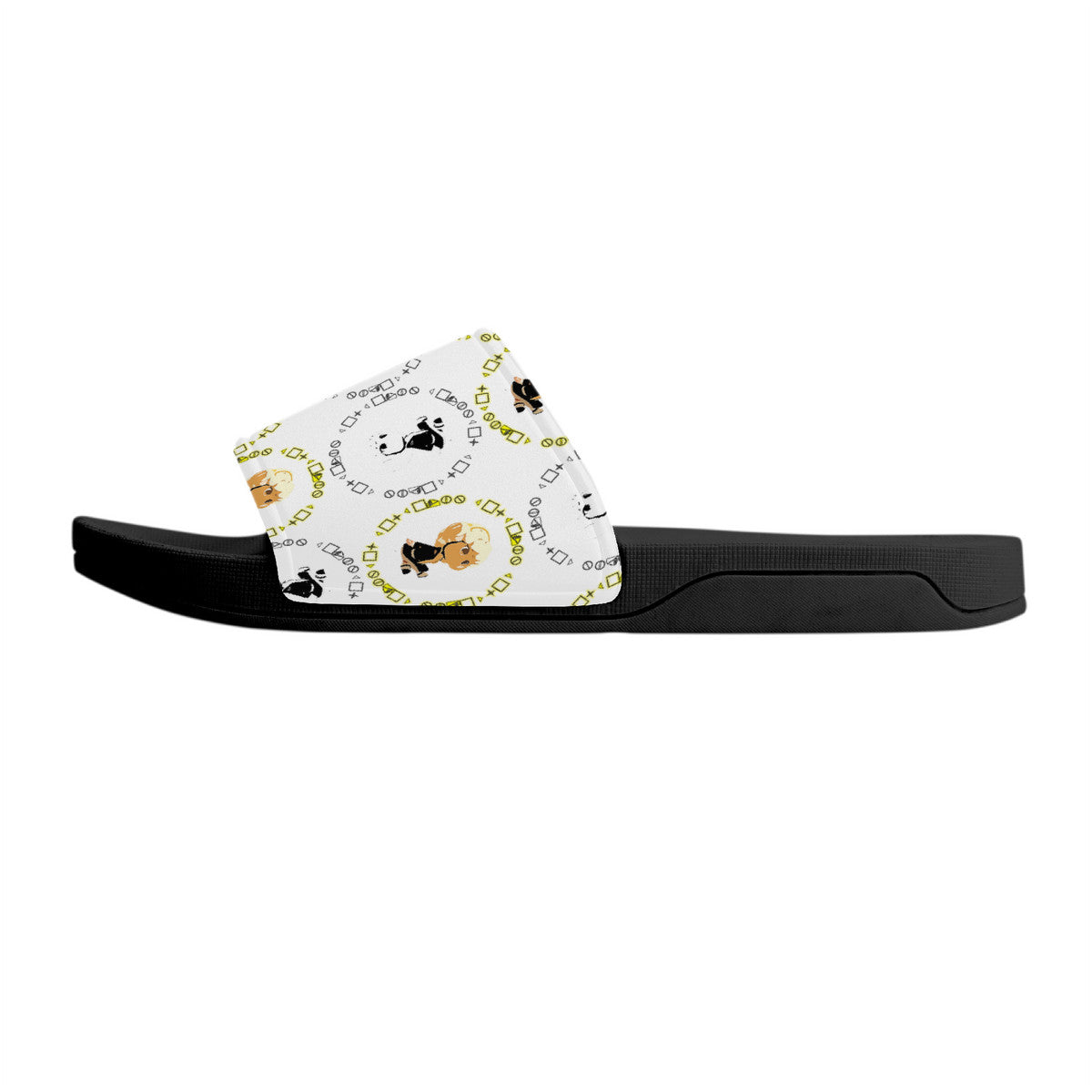 Branded Slide Sandals - Black