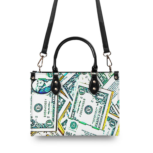 Money Print (Multiple Sizes) Luxury Women PU Leather Handbag