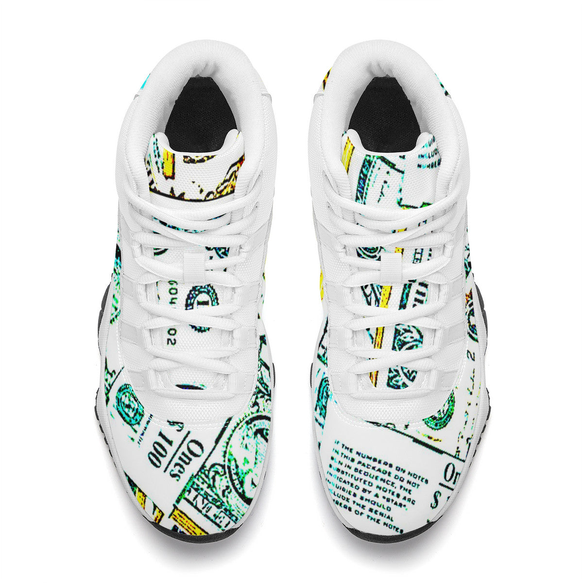 Money Print High Top Air Retro Sneakers