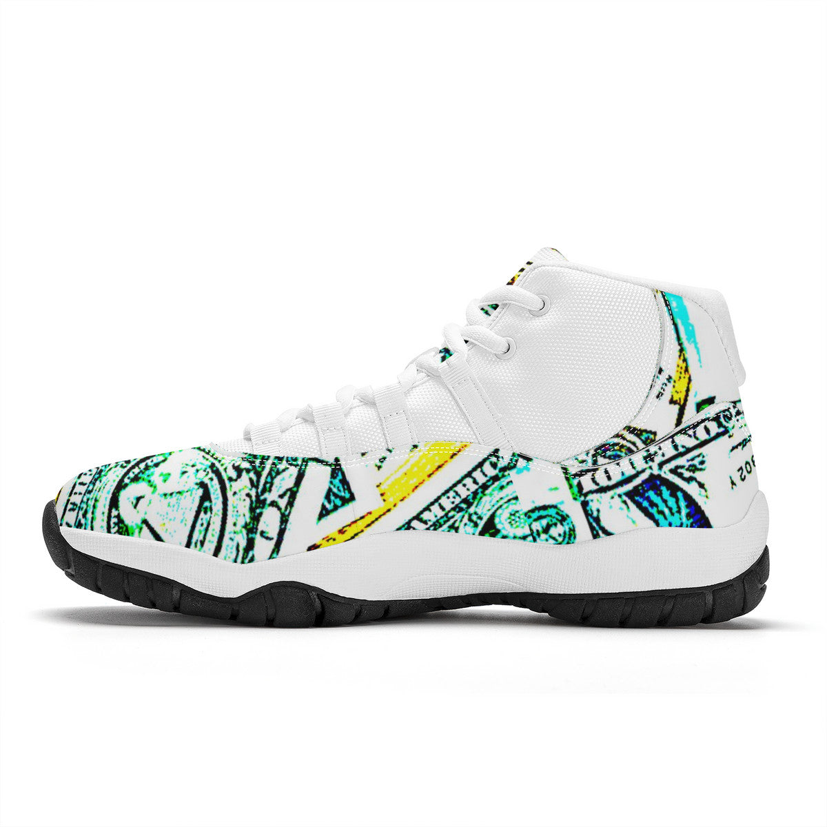 Money Print High Top Air Retro Sneakers