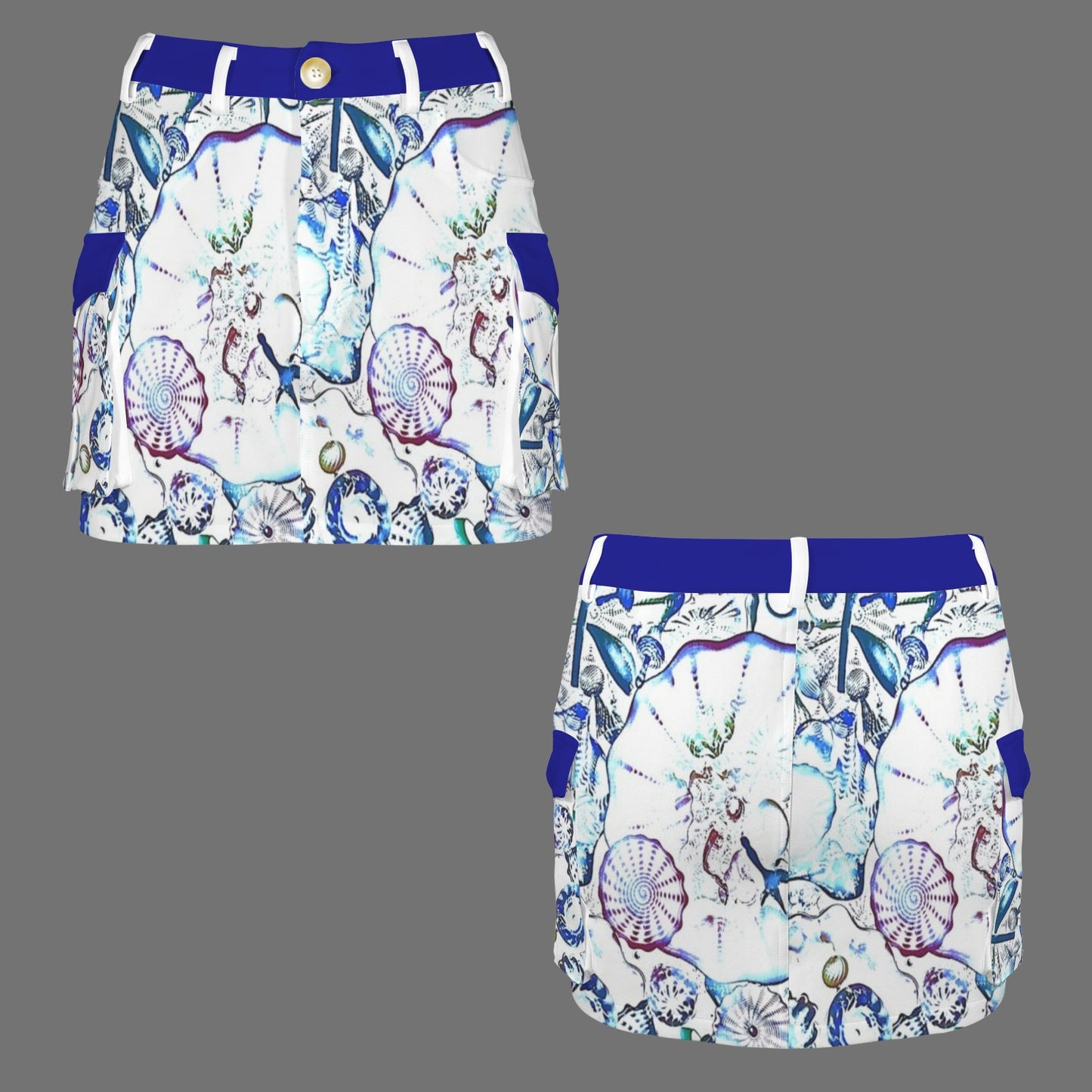 Blue Shells Cargo Skirt