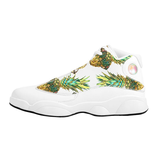 Pineapple Man Basketball Shoes - White