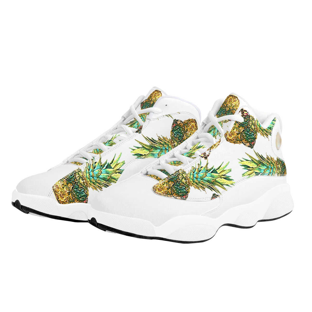 Pineapple Man Basketball Shoes - White