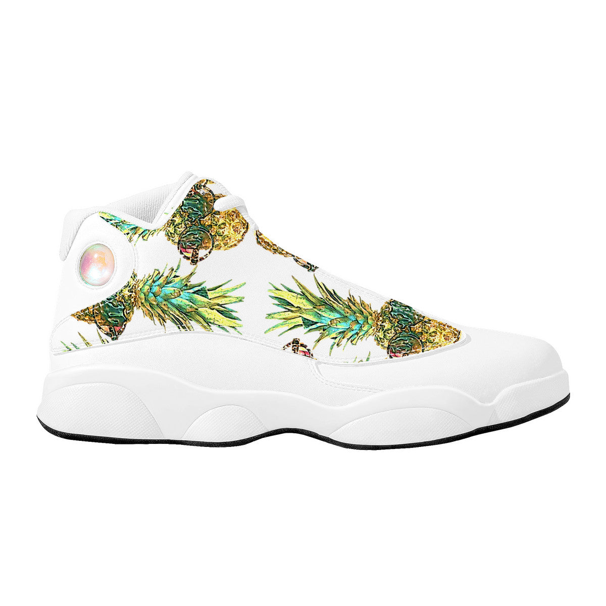 Pineapple Man Basketball Shoes - White