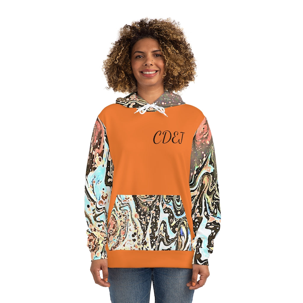 CDEJ Light Brown Marble AOP Fashion Hoodie