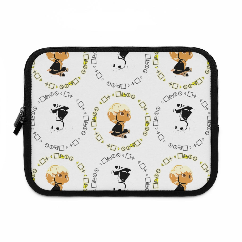 Logo Patterned Laptop Sleeve