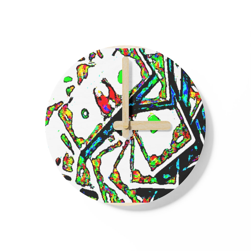 Painted Money Wooden Wall Clock