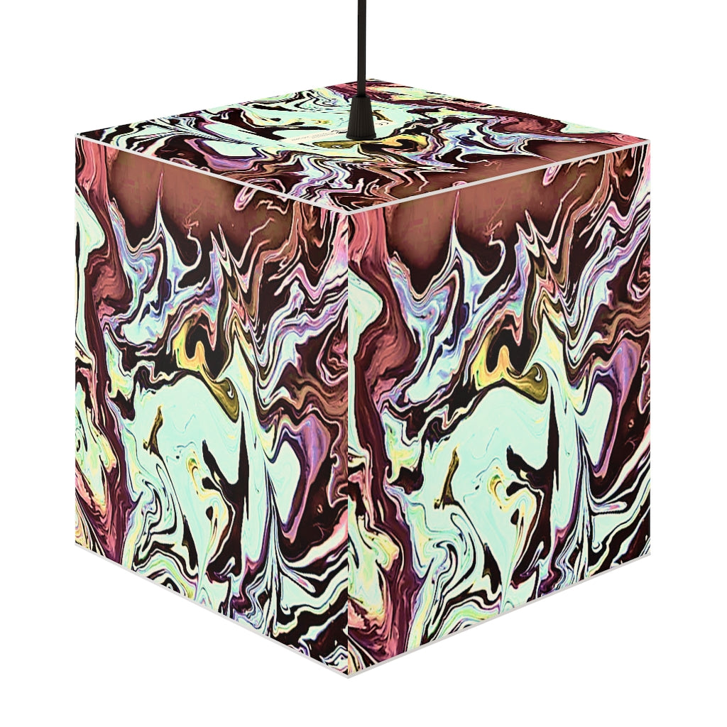 CDEJ Turquoise Marble Light Cube Lamp