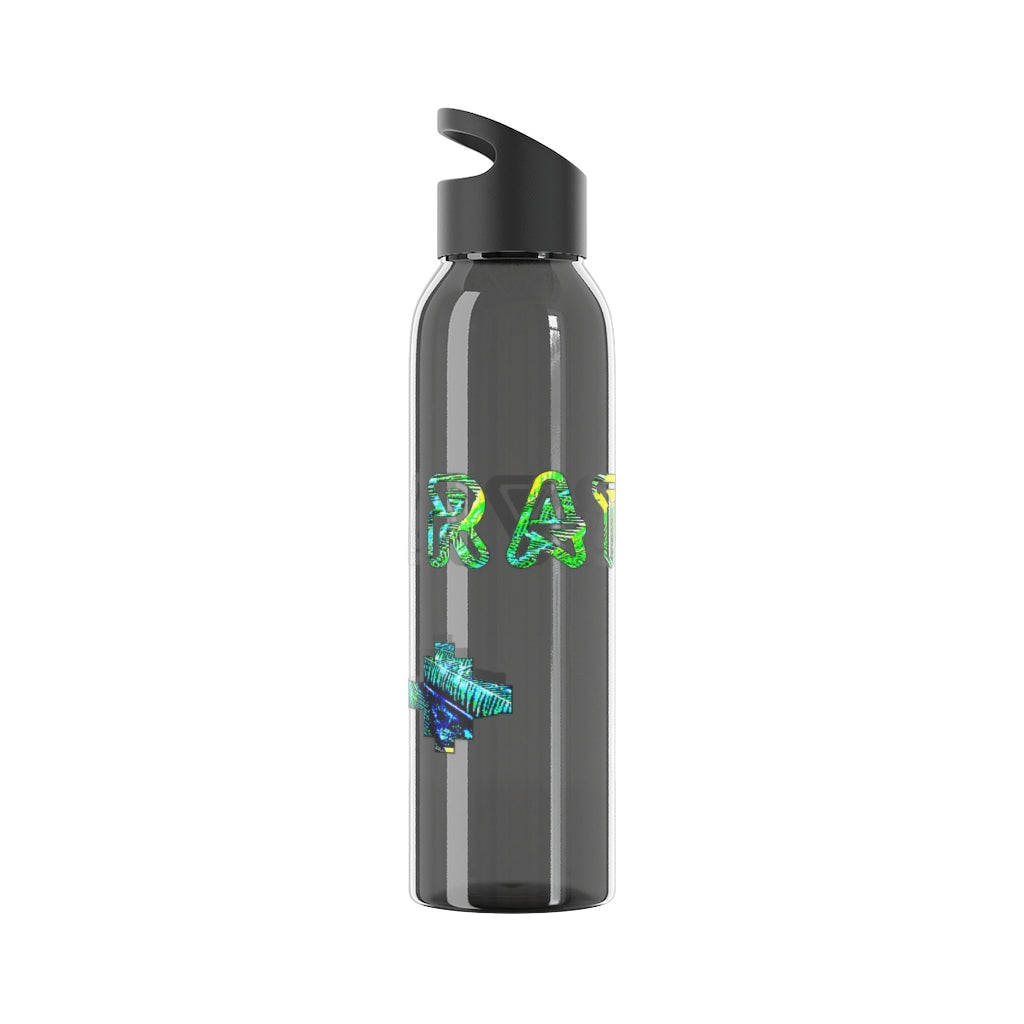 Graphic "Gym Rat" Sky Water Bottle