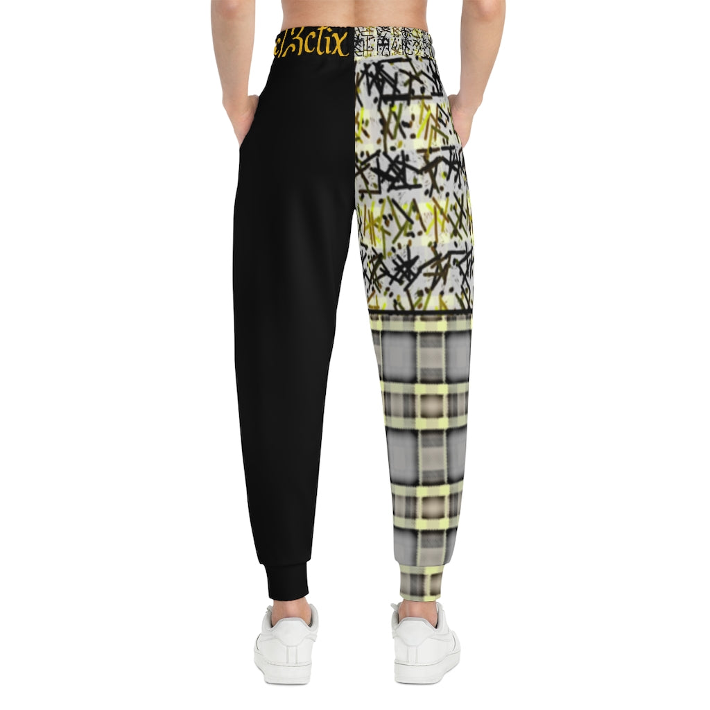 Branded Patchwork Plad Athletic Joggers (AOP)