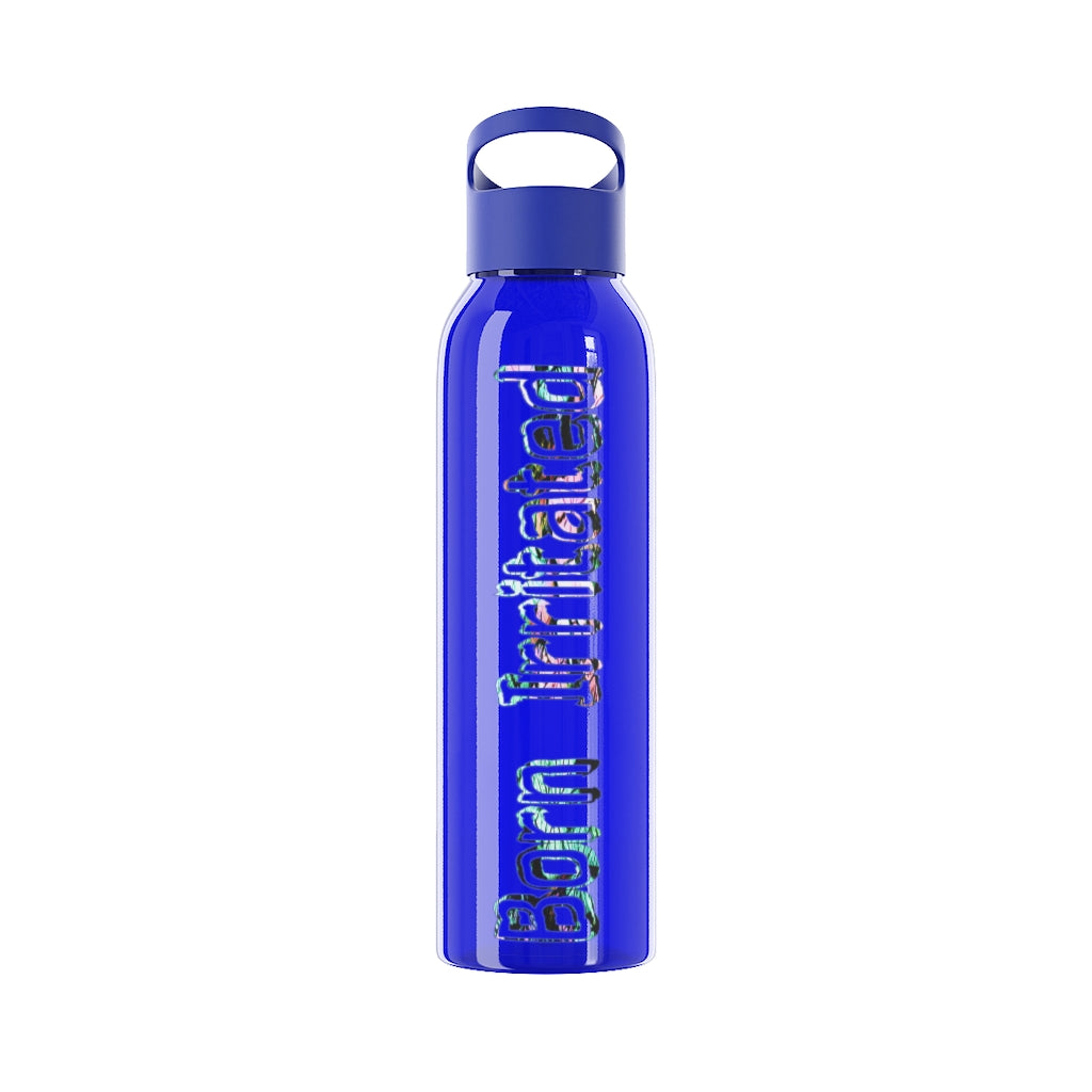 Graphic Born Irritated Sky Water Bottle