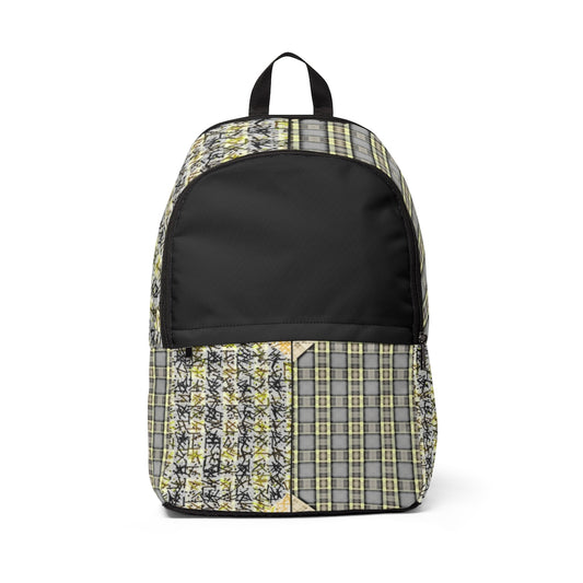 Patchwork Plad Unisex Fabric Backpack