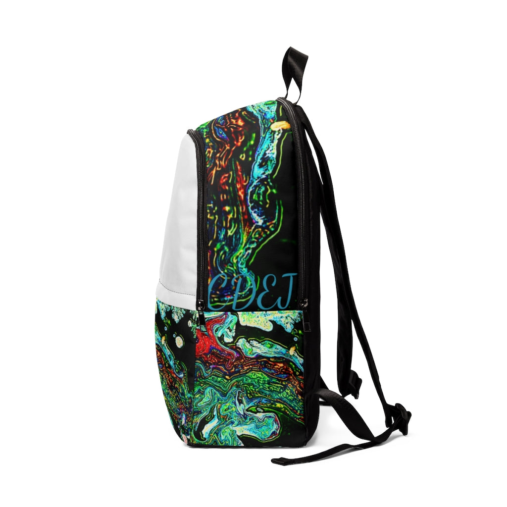 CDEJ Green Marble Unisex Fabric Backpack