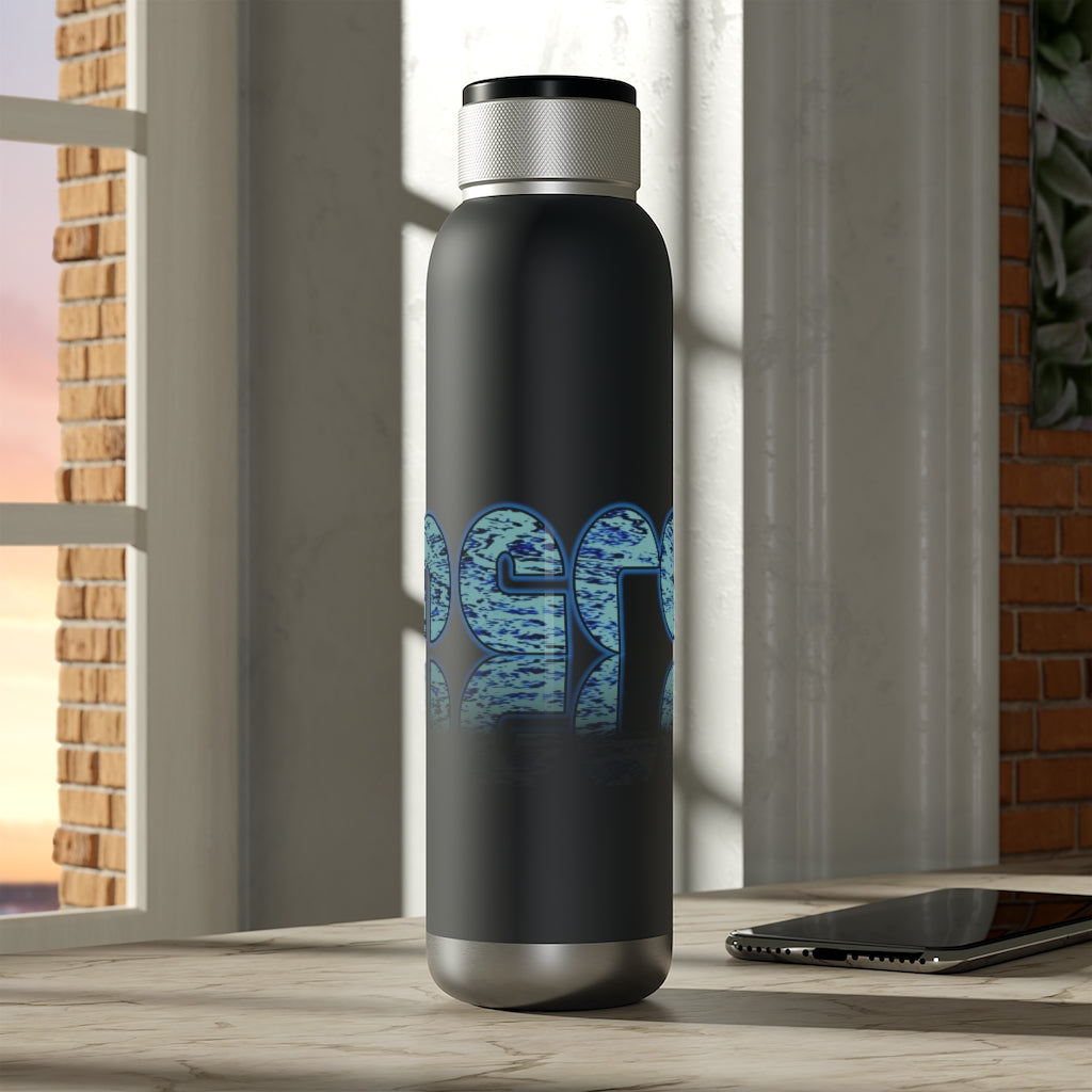 Graphic "Nerd" Soundwave Copper Vacuum Audio Bottle 22oz