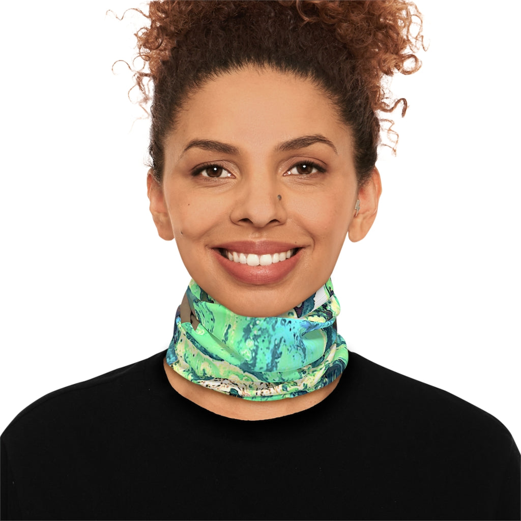 CDEJ Green Marble Lightweight Neck Gaiter