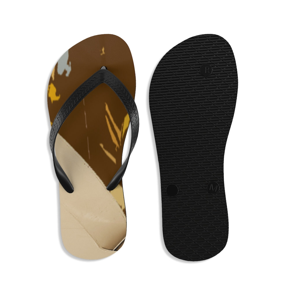 Brown Unisex Flip-Flops