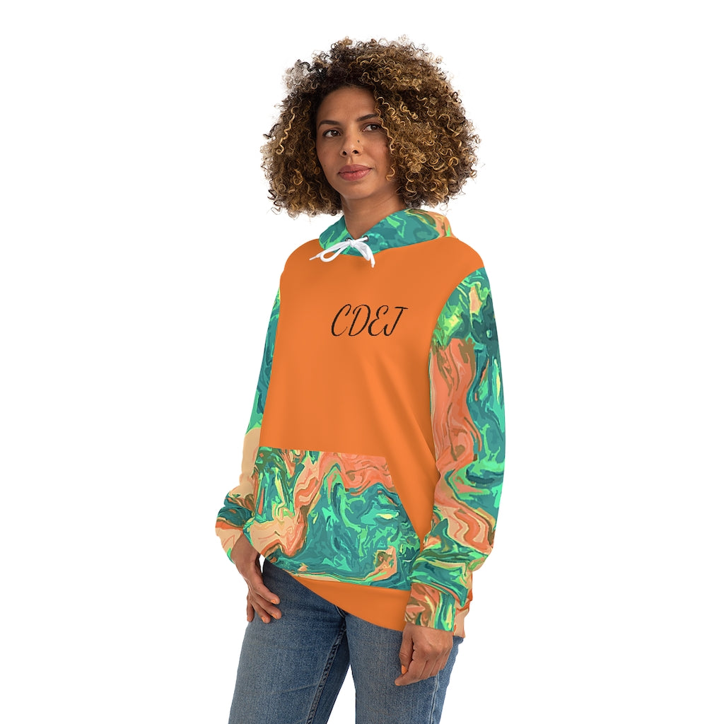 CDEJ Green Marble AOP Fashion Hoodie