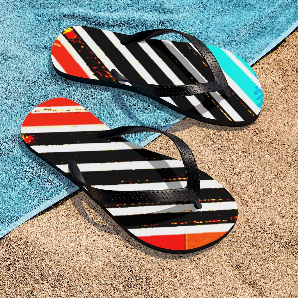 Special Stripped Unisex Flip-Flops