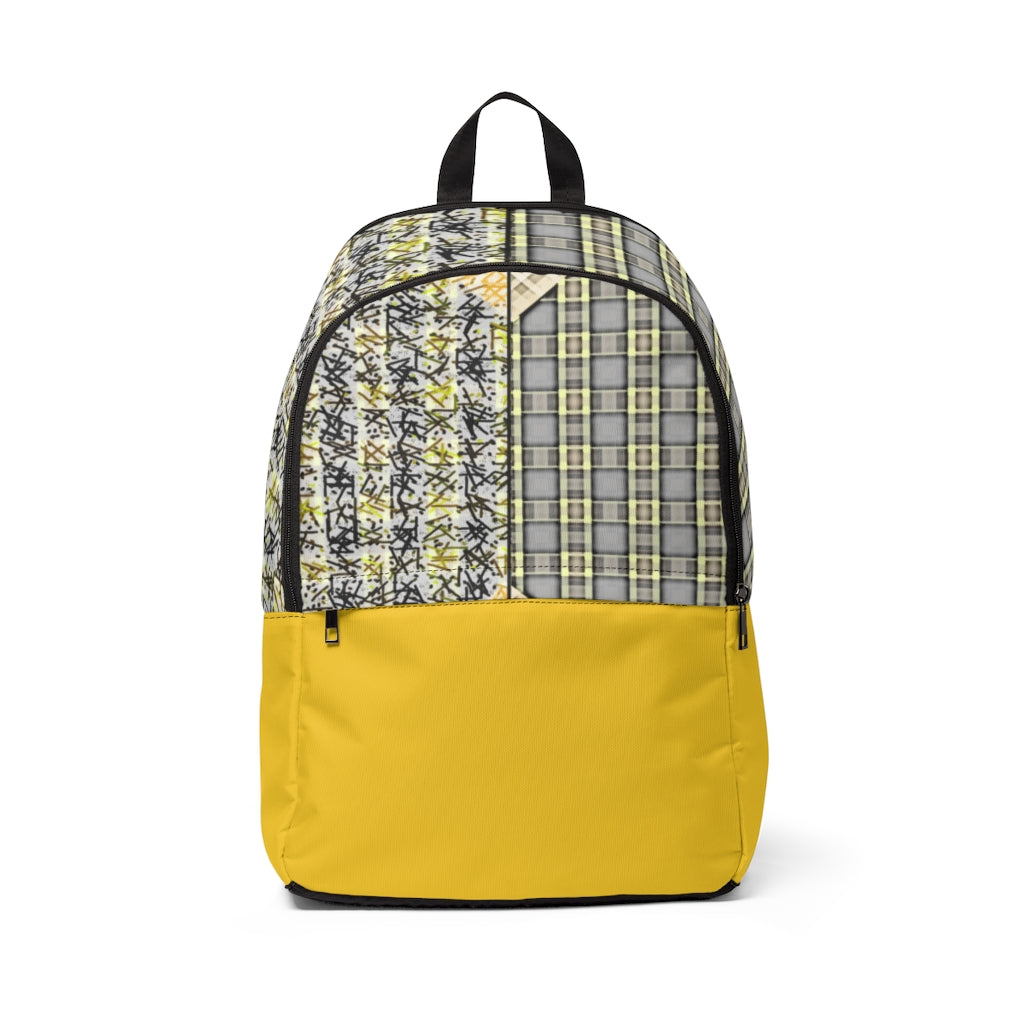 Patchwork Plad Unisex Fabric Backpack