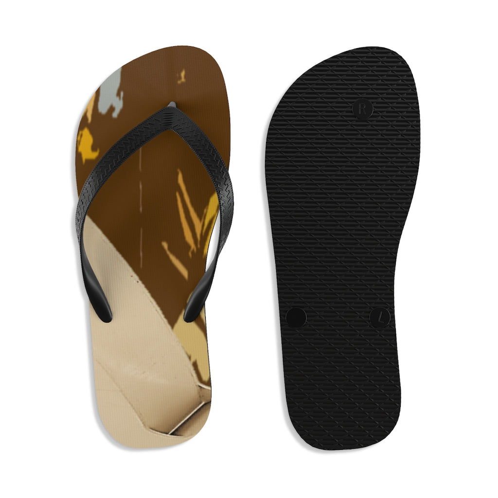 Brown Unisex Flip-Flops