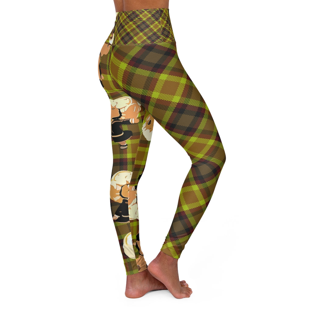 Mixed Plad Branded Leggings