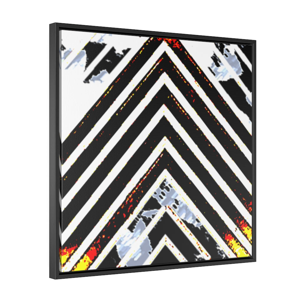 Stripped Gallery Canvas Wraps, Square Frame