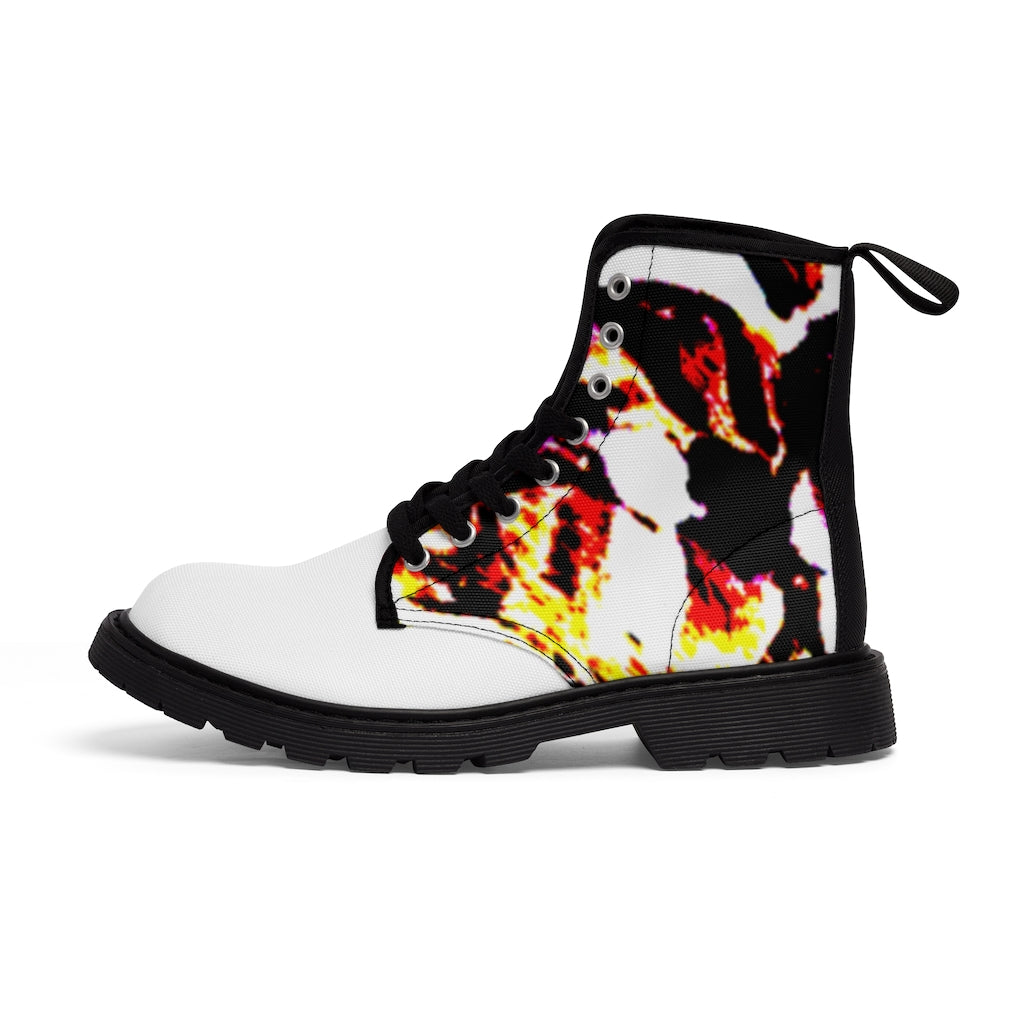 Floral Men's Canvas Boots