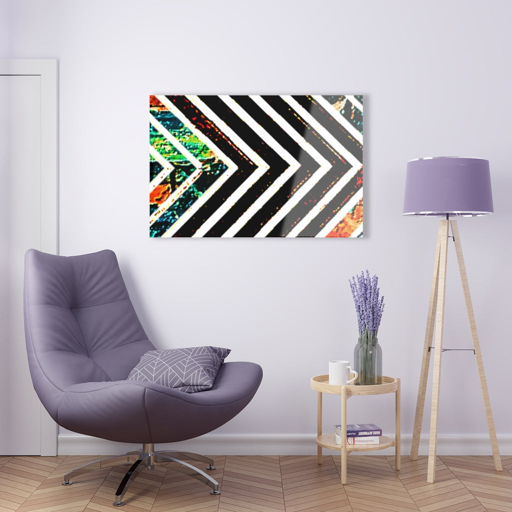 Multi-Colored Striped Acrylic Prints