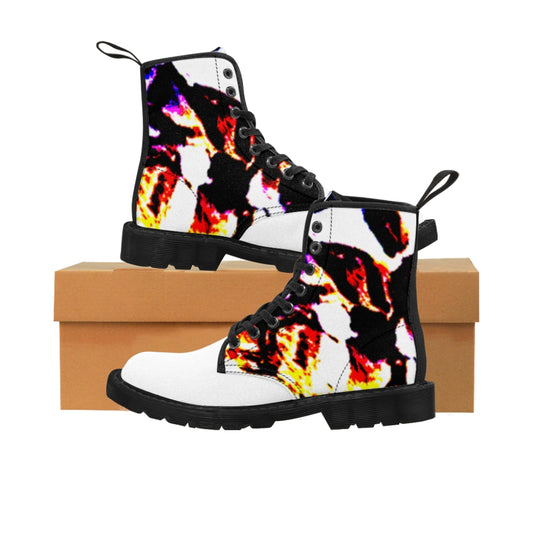 Floral Men's Canvas Boots