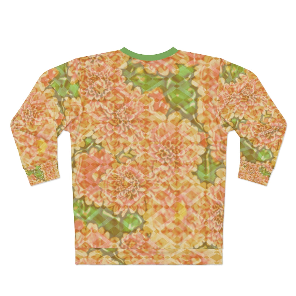 Branded Faded Floral Green AOP Unisex Sweatshirt