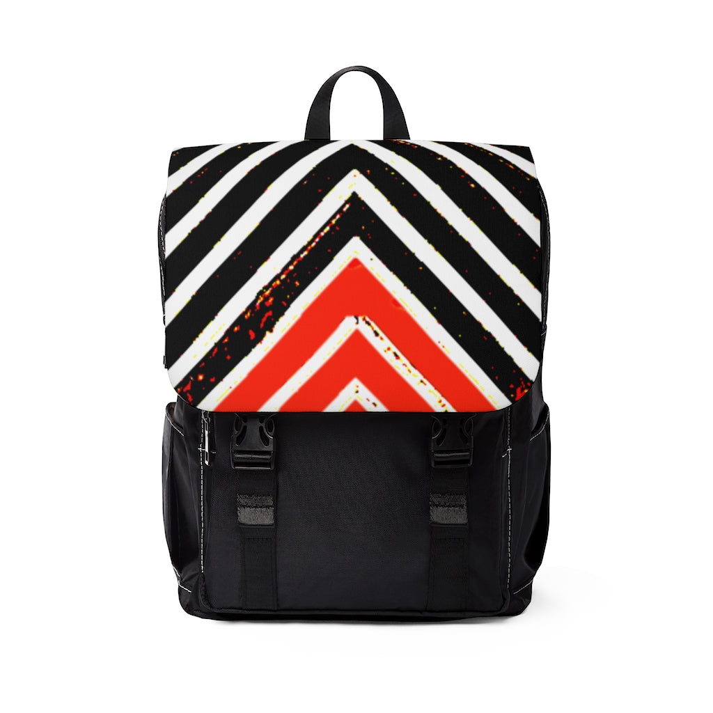 Special Stripped Unisex Casual Shoulder Backpack