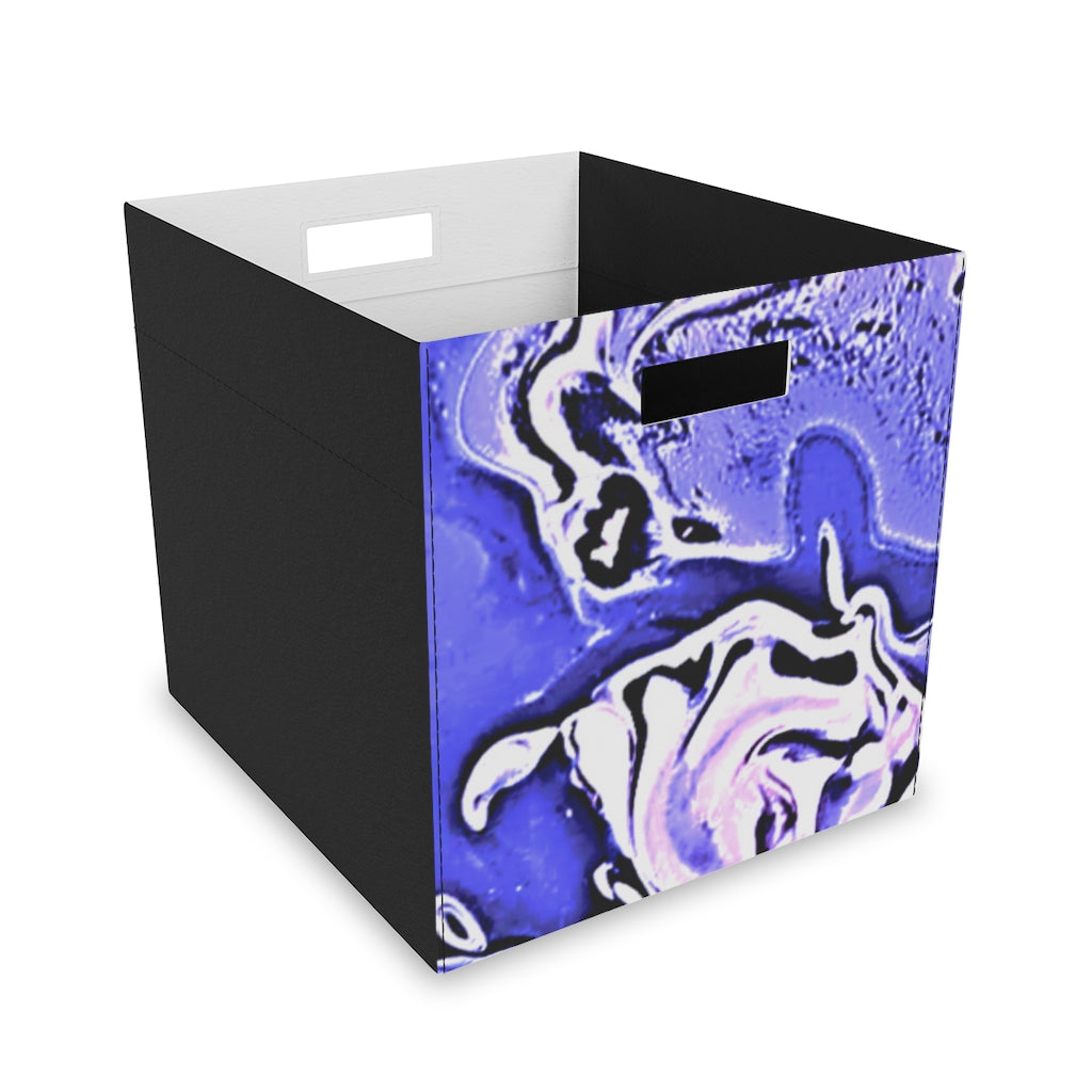 CDEJ Purple Marble Felt Storage Box