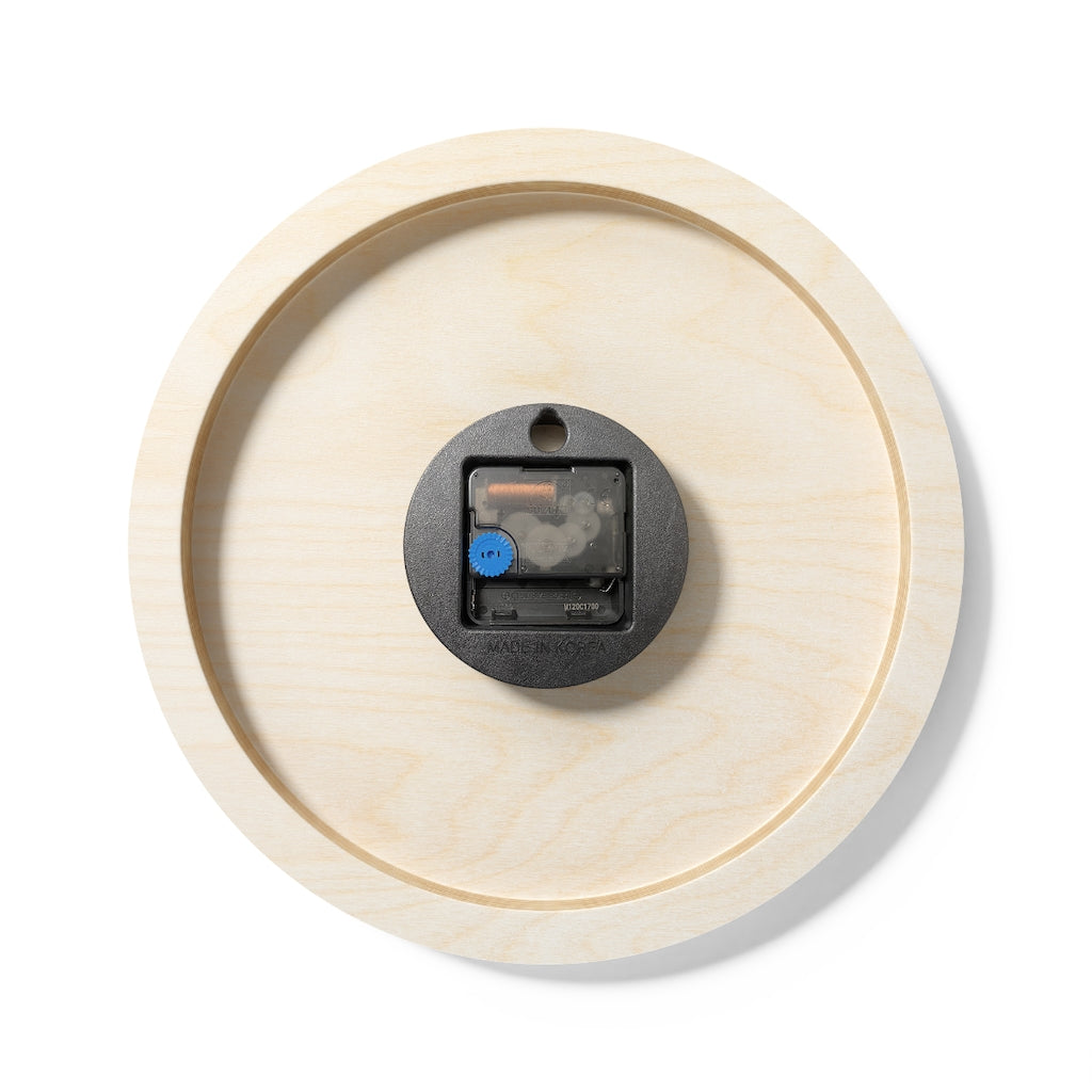 Abstract Wooden Wall Clock