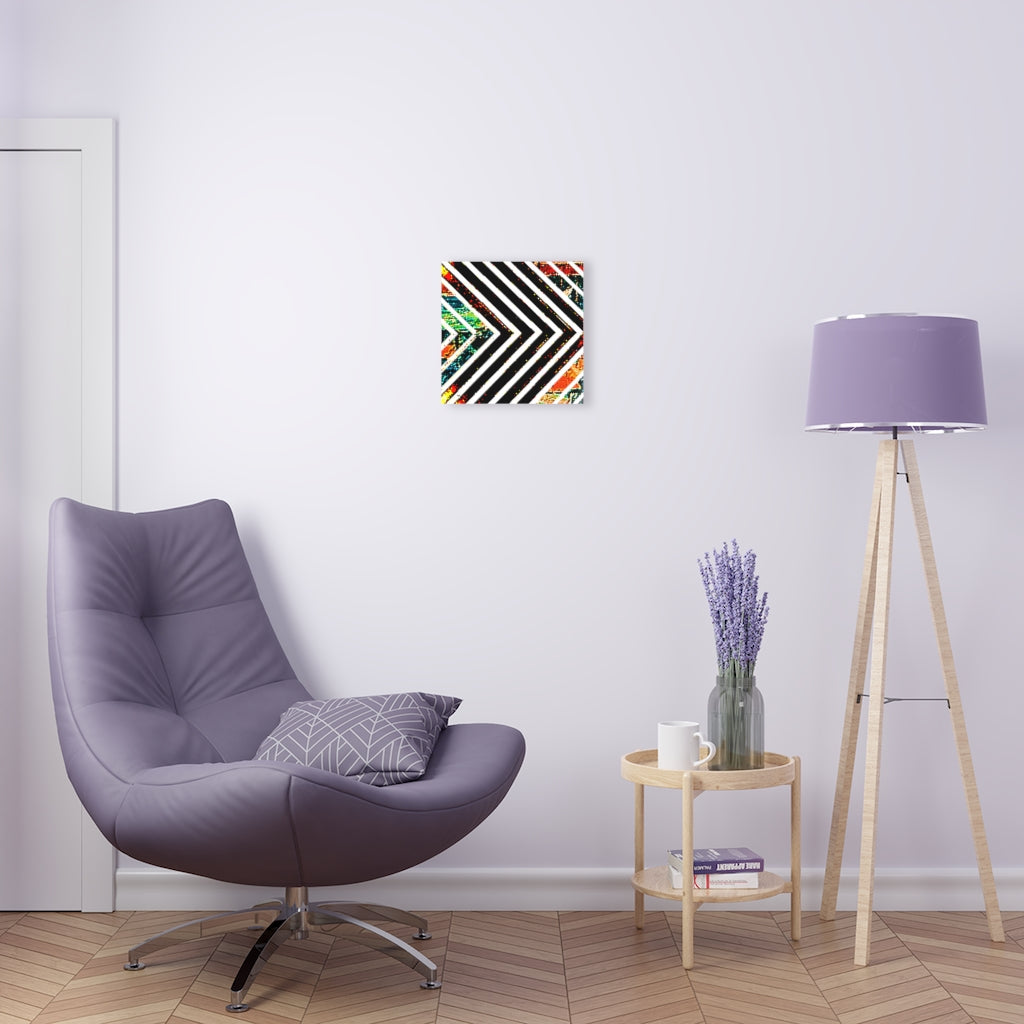 Multi-Colored Striped Acrylic Prints