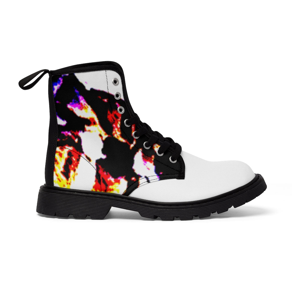 Floral Men's Canvas Boots