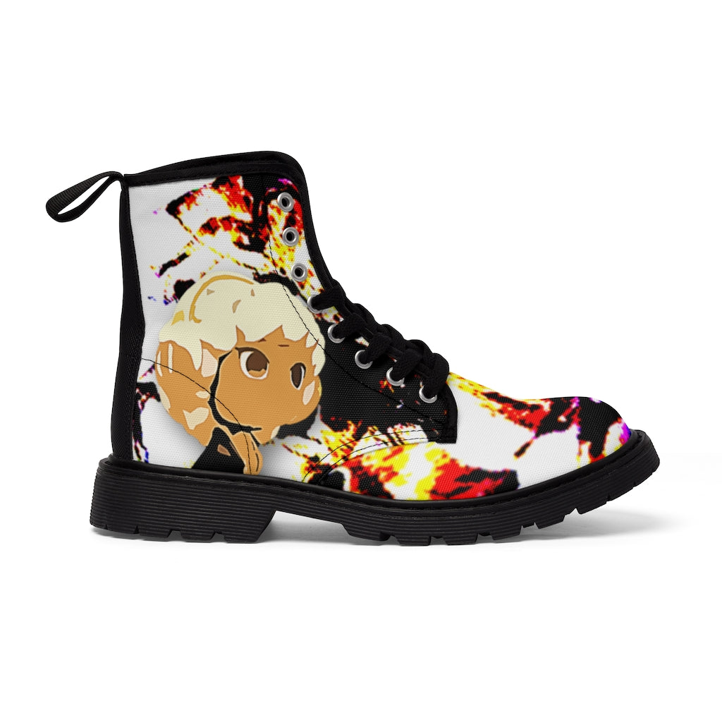 Branded Floral Men's Canvas Boots