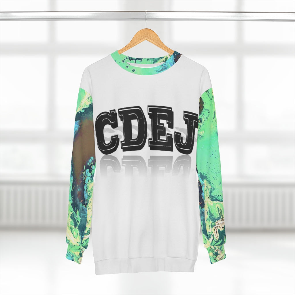 CDEJ Green Marble AOP Unisex Sweatshirt