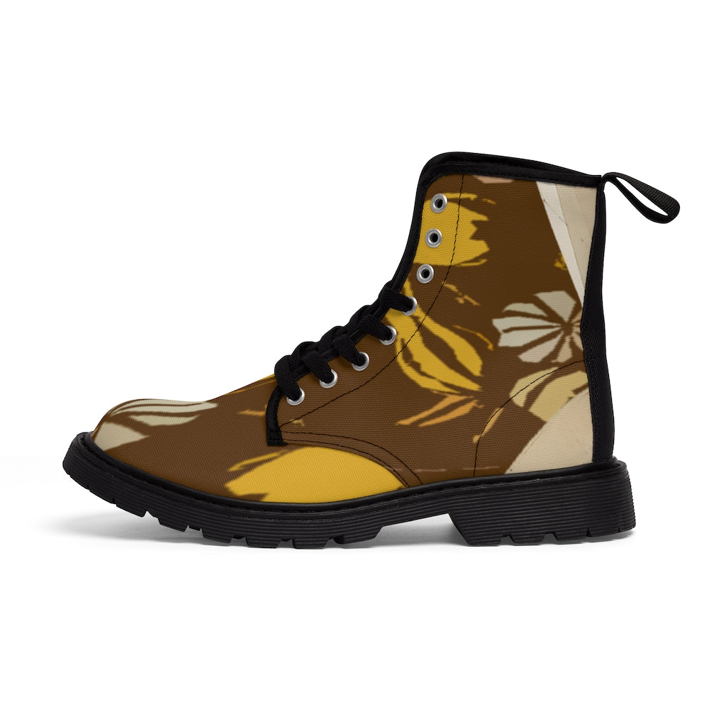 Brown Men's Canvas Boots