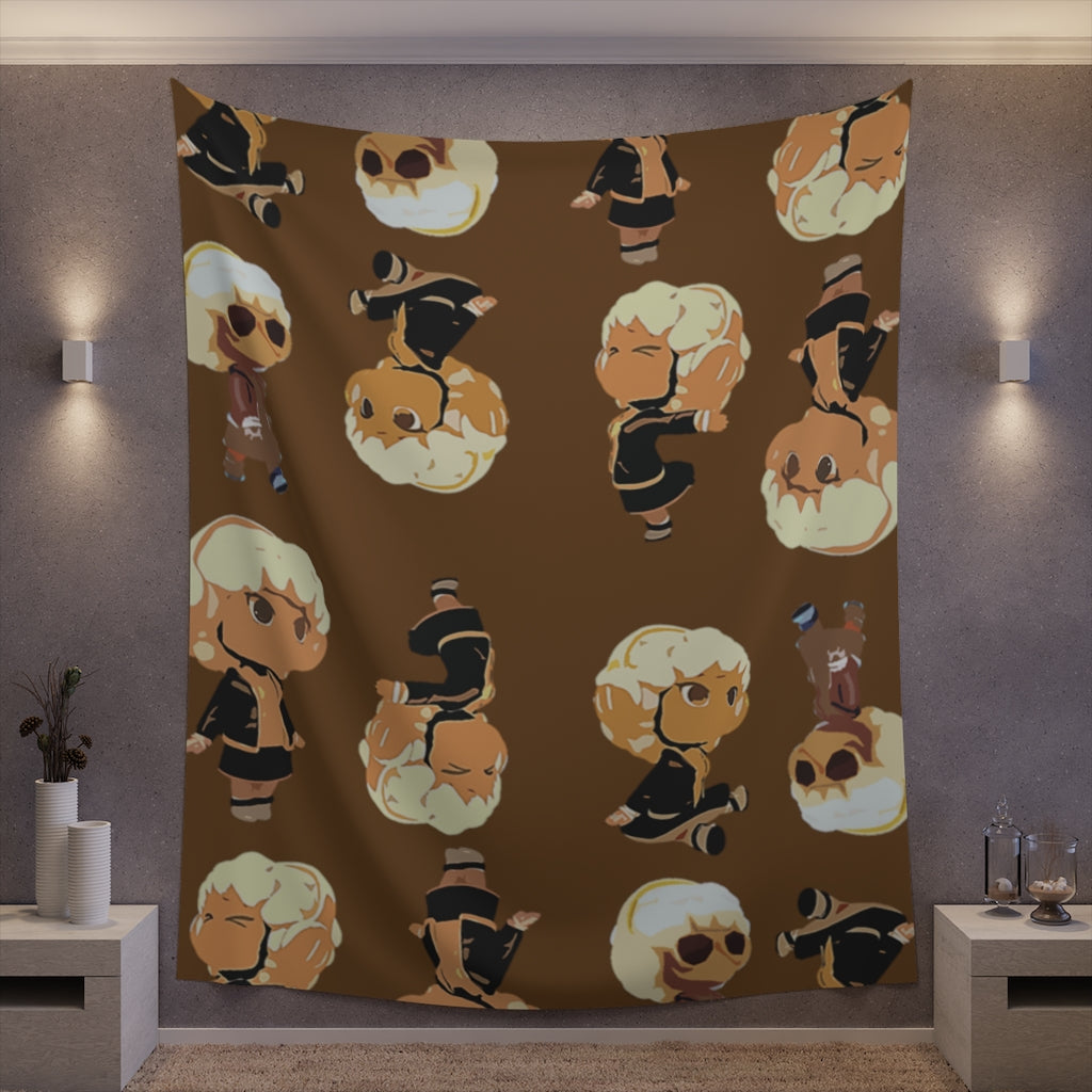 Brown Printed Wall Tapestry