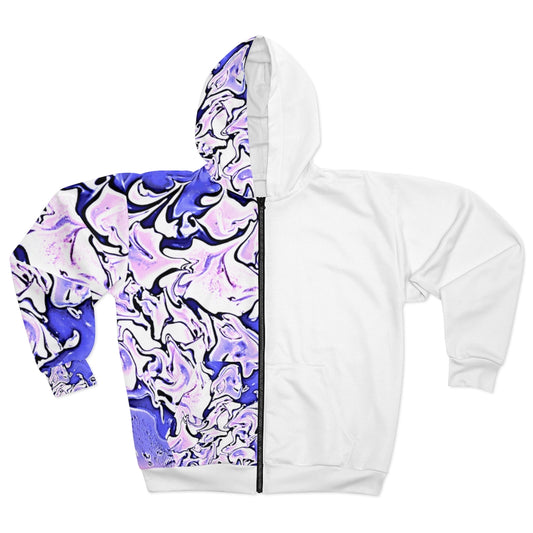 CDEJ Purple Marble Zip Hoodie