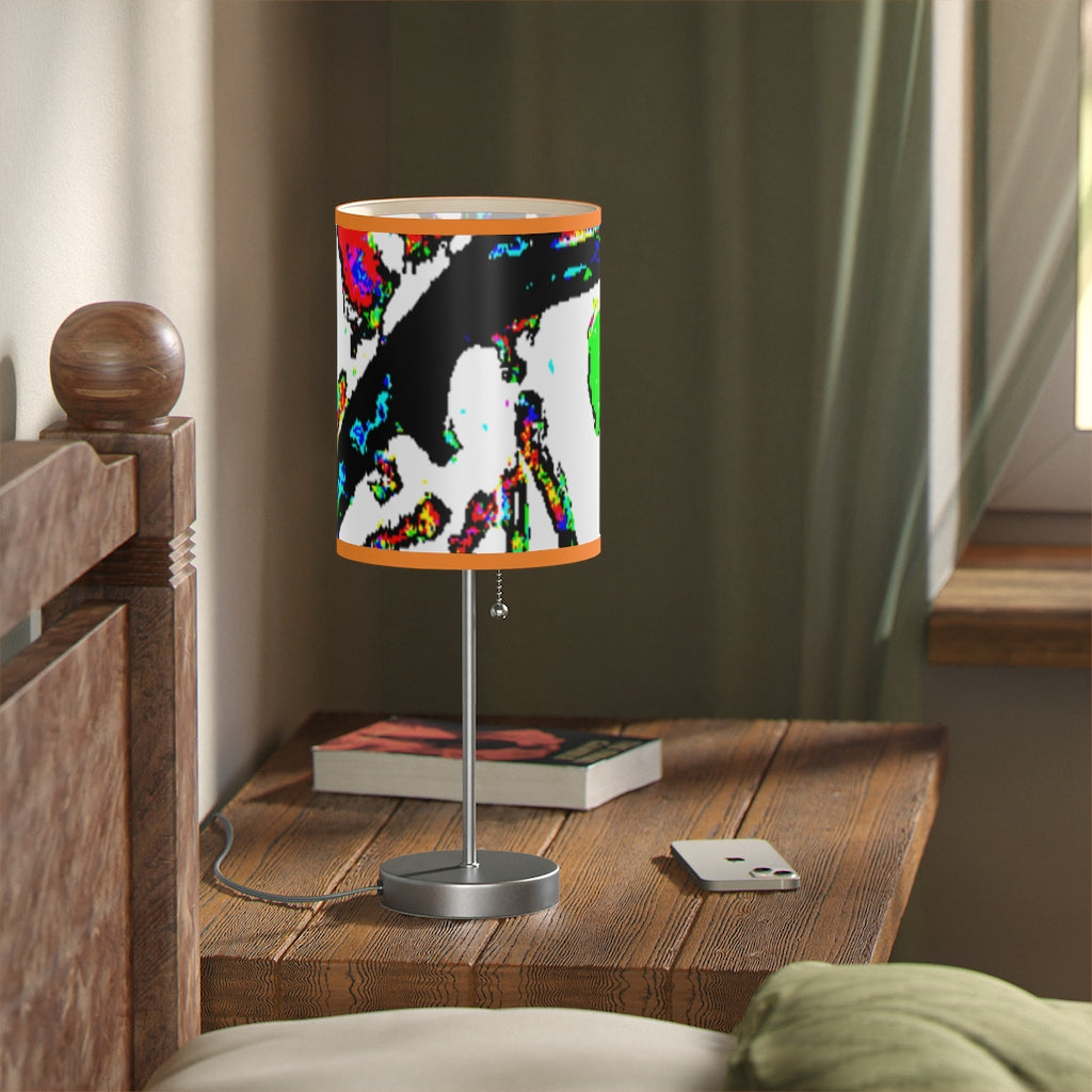 Painted Money Lamp on a Stand, US|CA plug