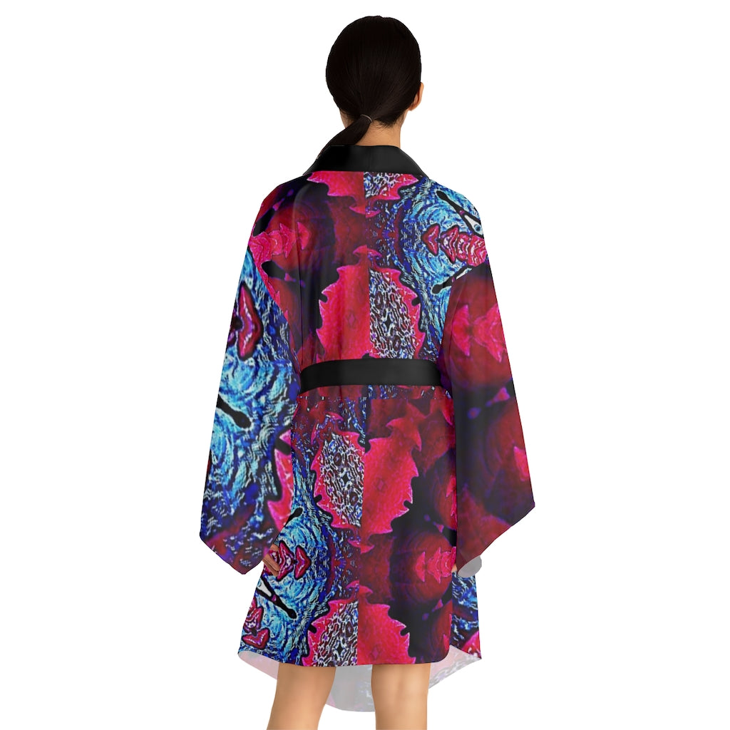 Multi-Colored Long Sleeve Kimono Robe