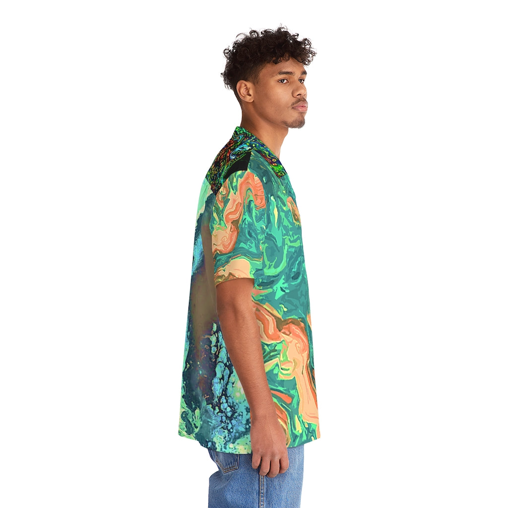 CDEJ Green Marble Men's Hawaiian Shirt