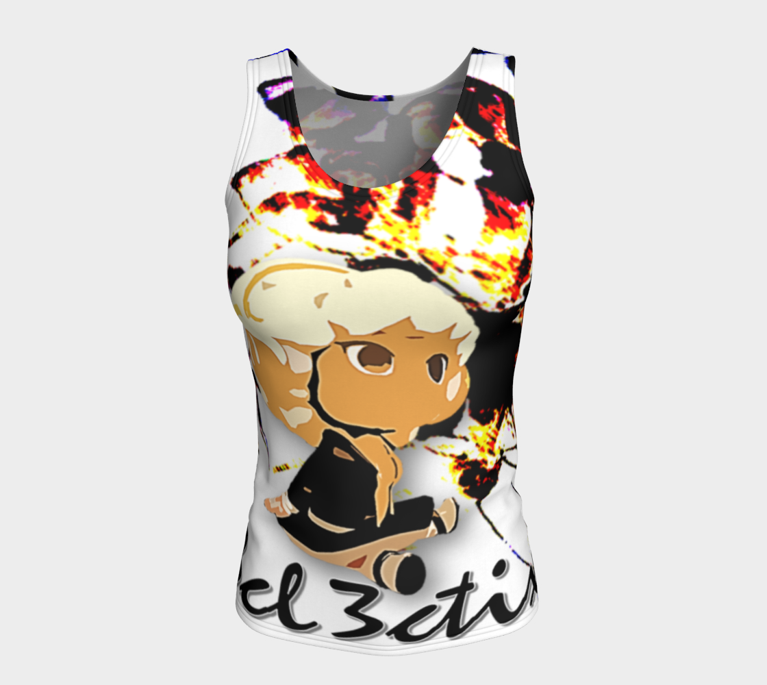 floral branded fitted tank top