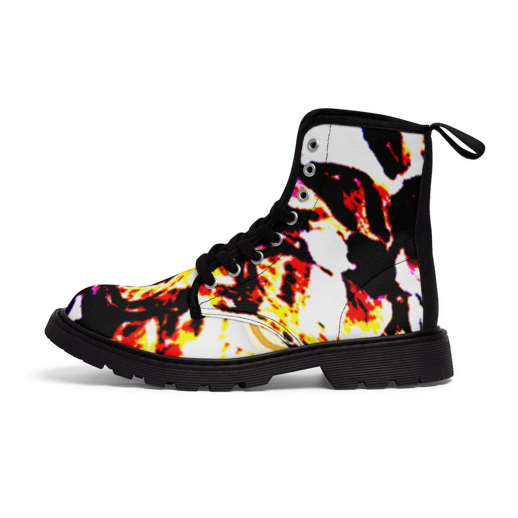 Floral Women's Canvas Boots