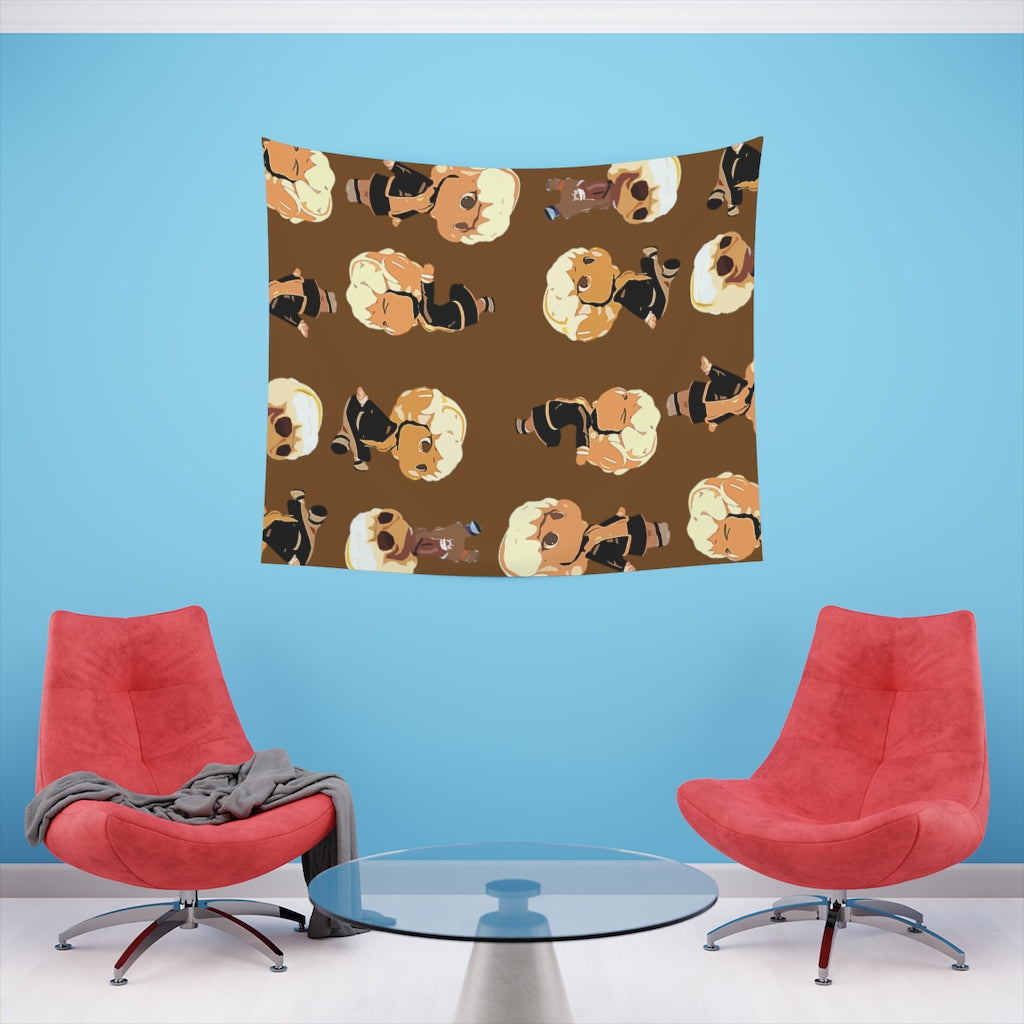 Brown Printed Wall Tapestry