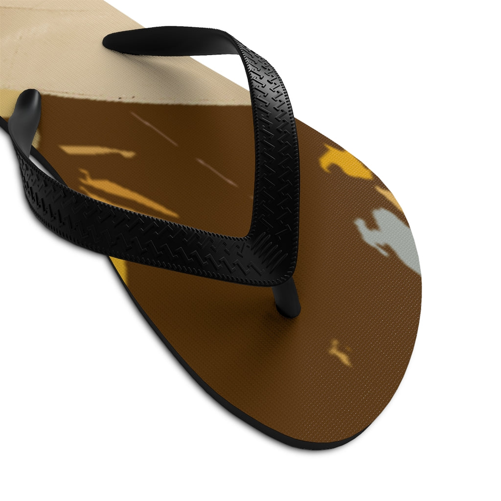 Brown Unisex Flip-Flops