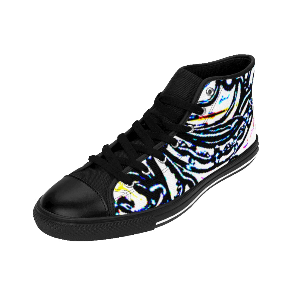 Faux Baroque Print Women's High-top Sneakers