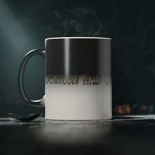 Graphic "Blessed" Magic Mug